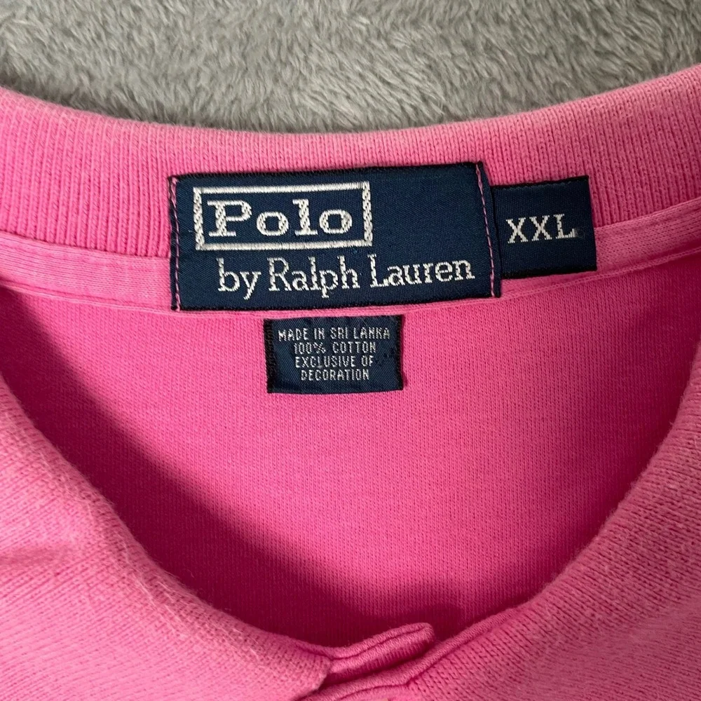 Polo Ralph Lauren Polo Shirt Men XXL Pink Short Sleeve Cotton Classic Fit Preppy